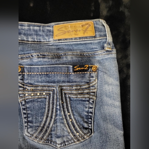 Seven - Womens Bootcut Medium Blue Jeans - Size 12 - Picture 3 of 9